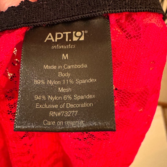 Apt 9 red lace chemise, size medium, worn once - Picture 3 of 3